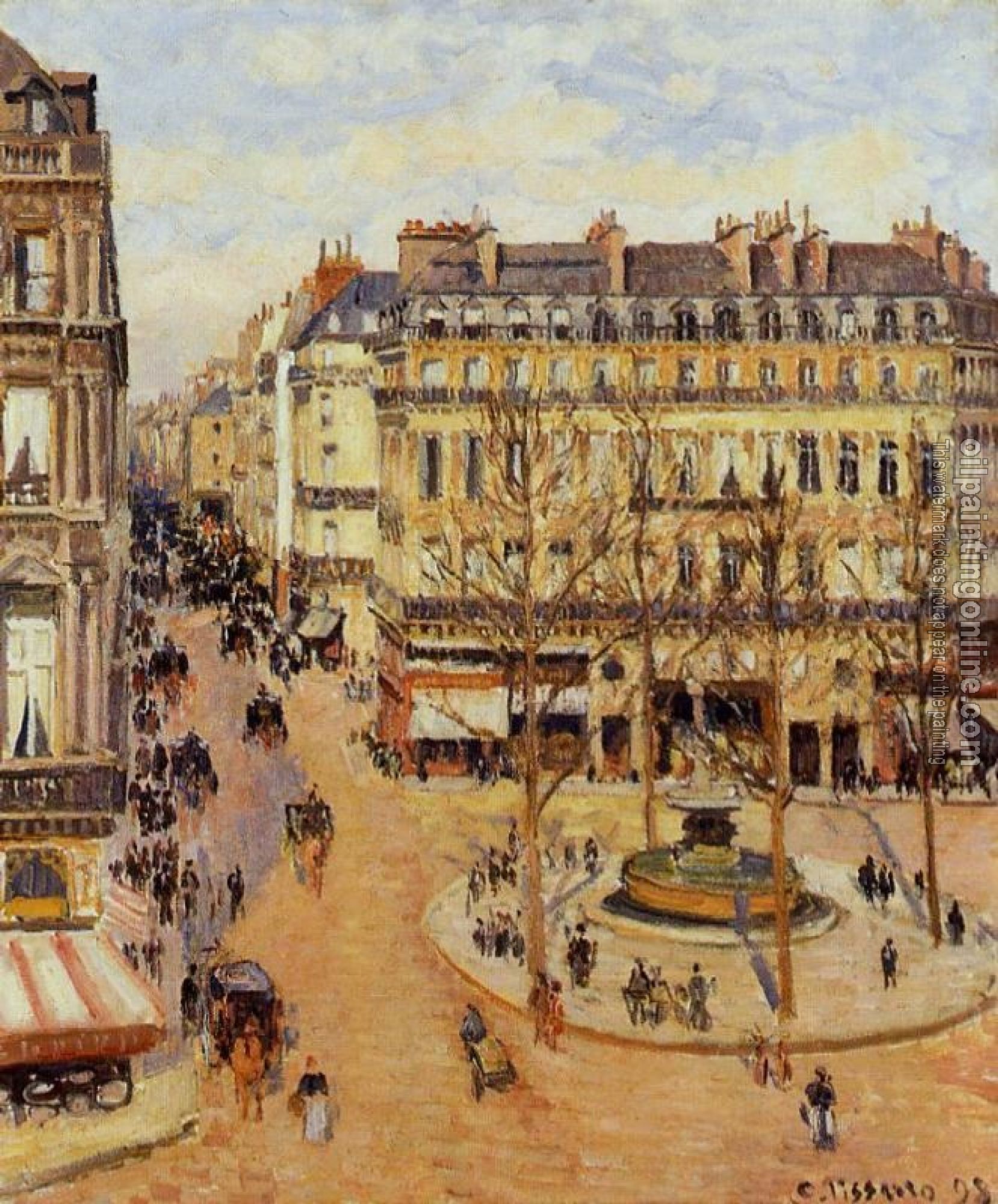 Pissarro, Camille - Rue Saint-Honore, Morning Sun Effect